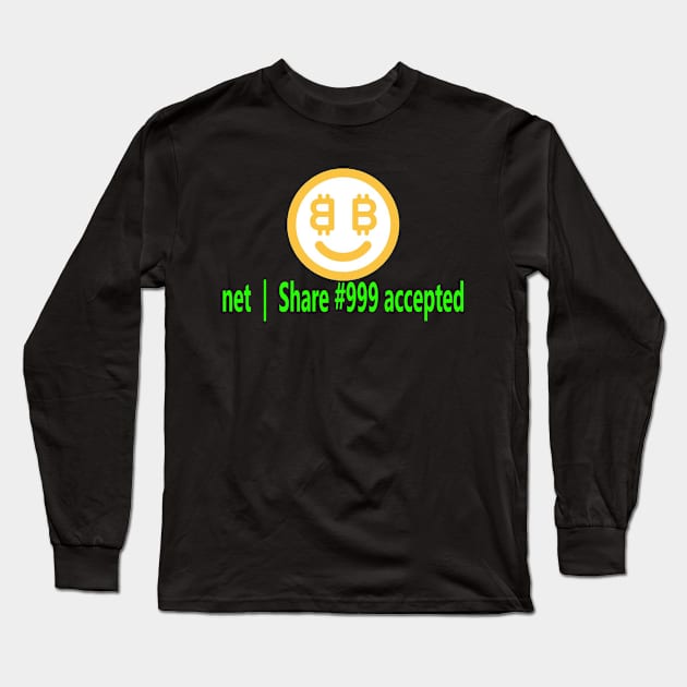 NiceHash Share accepted with Logo Long Sleeve T-Shirt by Destro